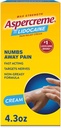Aspercreme Lidoka Pain Relief Cream Soothes Aggravated Nerves, Max-Strength 4% Lidoka ve Moisturing Aloe, 4.3 Oz.