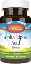 Carlson - Alpha Lipoic Acid, 300 mg, Enerji Üretimi, 90 Tabletler