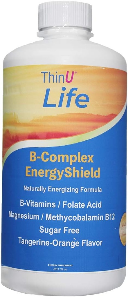 EnergyShield Liquid B-Vitamin Complex, 32 oz, Όλες οι βιταμίνες που χρειάζεστε, Anti-Stress, Ανοσία, Υποστήριξη ανοσοποιητικού συστήματος, Ενέργεια, Folate, Niacin, Υποστήριξη αίματος