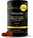 Bodywise Pure Himalaya Shilajit Gummies Gold I Lab Test Edildim Sugar I Ashwagandha, Gokshura| Fulvic Acid & 85+ Trace Minerals I for Men, Women I Non-GMO I 100% Natural & Organic I 60 Gummy