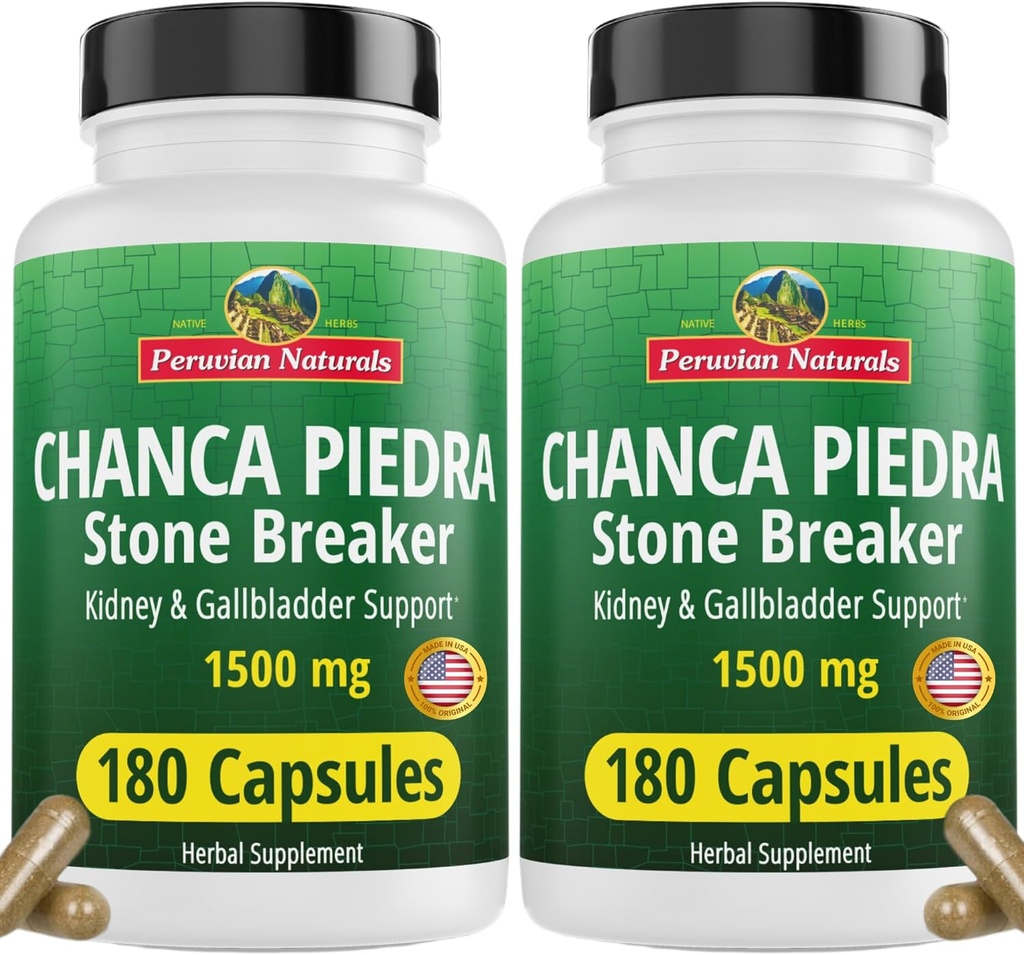 Chanca Piedra 360 Capsules Stone Breaker Kidney Cleanse Detox & Tamir, Gallbladder Supplements - Tüm Doğal Vegan Pills Chancapiedra Stonebreaker Kidney Stones Dissolver