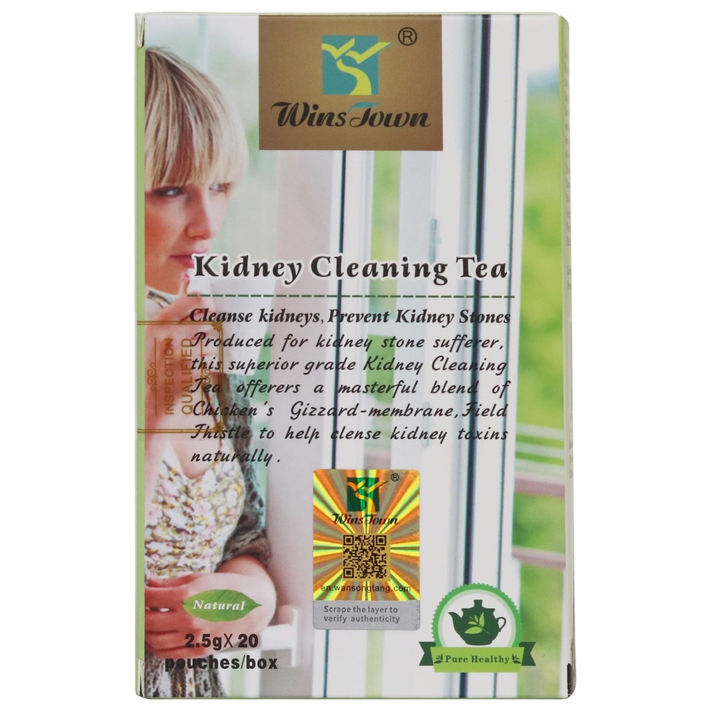 Wins Town Kidney Stones Temizlik Çay, Kidney Cleanse ve Detox, 20 Teabags