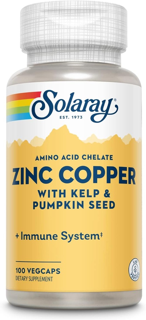 Copper Solaray 100 VegCaps ile çinko