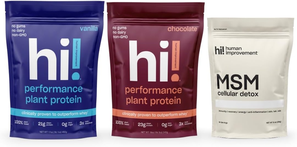 İnsan İyileştirme Performansı Protein (Chocolate & Vanilla) ve MSM Hücreleri Detox