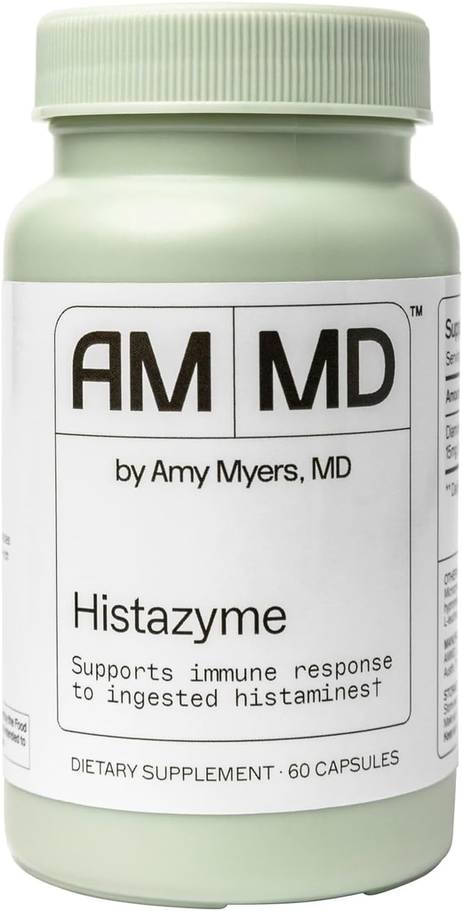 Amy Myers MD Histazyme - Diamine Oxidase Dao Enzyme Supplement Histamine Blocker to Support Health Digestion, Food Derived Histamine intolerance (HI) - 60 Capsules - Şişe