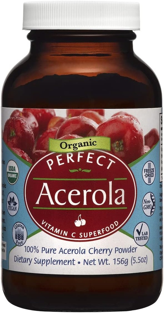 Τέλεια συμπληρώματα – τέλεια σκόνη Acerola – 156 γραμμάρια – 100% καθαρό κεράσι Acerola – Όλα τα φυσικά βιταμίνη C Superfood – Υποστήριξη ανοσοποιητικού συστήματος
