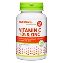 NutriBiotic Vitamin C + Vitamin D3 & çinko, 100 Capsules | Potent, C Kapsamlı Immune Support | Essential & Antioxy Daily Supplement | Gluten & GMO Free