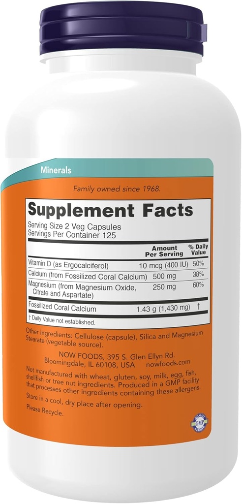 Şimdi Tamamlar, Coraluba Plus, Bone Health*, Sağlıklı pH Dengesi*, 250 Veg Capsules (Pack of 2)