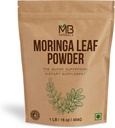MB Herbals Moringa Leaf Toz 1 lb / 16 oz (454 Gram) |% 100 Pure Moringa Toz | İçecekler ve Smoothies'te Kolayca Mixes | No Preservatives