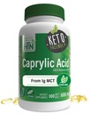 Sağlık Thru Beslenme Caprylic Acid 600 mg 100 Softgels | C8 Octanoic Acid from Pure 1g MCT Oil | Non-GMO & Soy Free | Sağlıklı Digestive and Intestinal Health | Keto Friendly