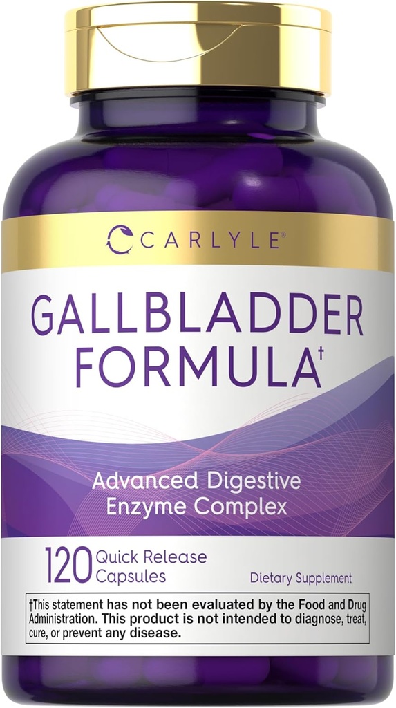 Carlyle Gallbladder Supplement | 120 Hızlı Yayın Kapsülleri | Tamam Digestive Enzyme Kompleksi | Non-GMO & Gluten Ücretsiz Formula