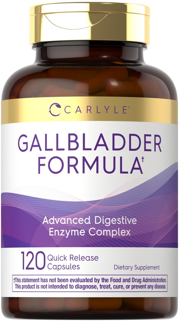 Carlyle Gallbladder Supplement | 120 Hızlı Yayın Kapsülleri | Tamam Digestive Enzyme Kompleksi | Non-GMO & Gluten Ücretsiz Formula