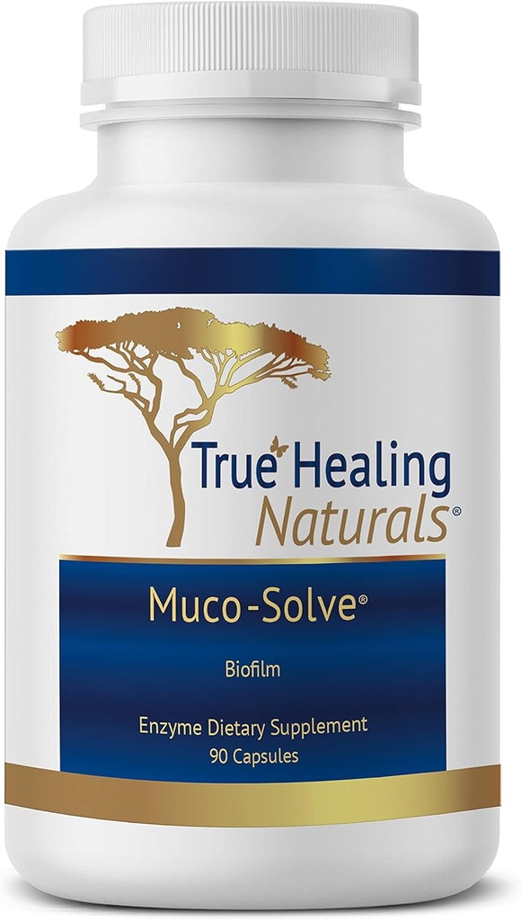 Gerçek şifa Naturals - Muco-Solve Biofilm - Gut Restorasyon ve Gut Health - Monosaccharide & Fibrin Biyofilm Bileşenleri - 90 Capsules