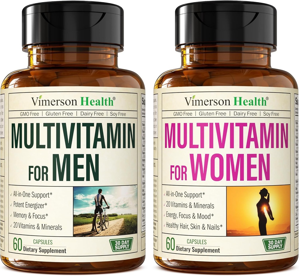Erkekler için Multimineral Supplement + Kadınlar 2-Bottle Sche. Sağlıklı Immune Response, Güçlü Ortaklar ve Bones, Eye Health, Digestive System Support, Antioksi Özellikler