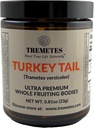 Türkiye Tail Mushroom (Trametes versicolor) Meyveli Vücut - Lab Onaylandı 41.2% Beta-Glucans - Çay için Tüm Parçalar - Destekler Immune, Gut & Digestive Health – Amber Glass Jar Jar Jar