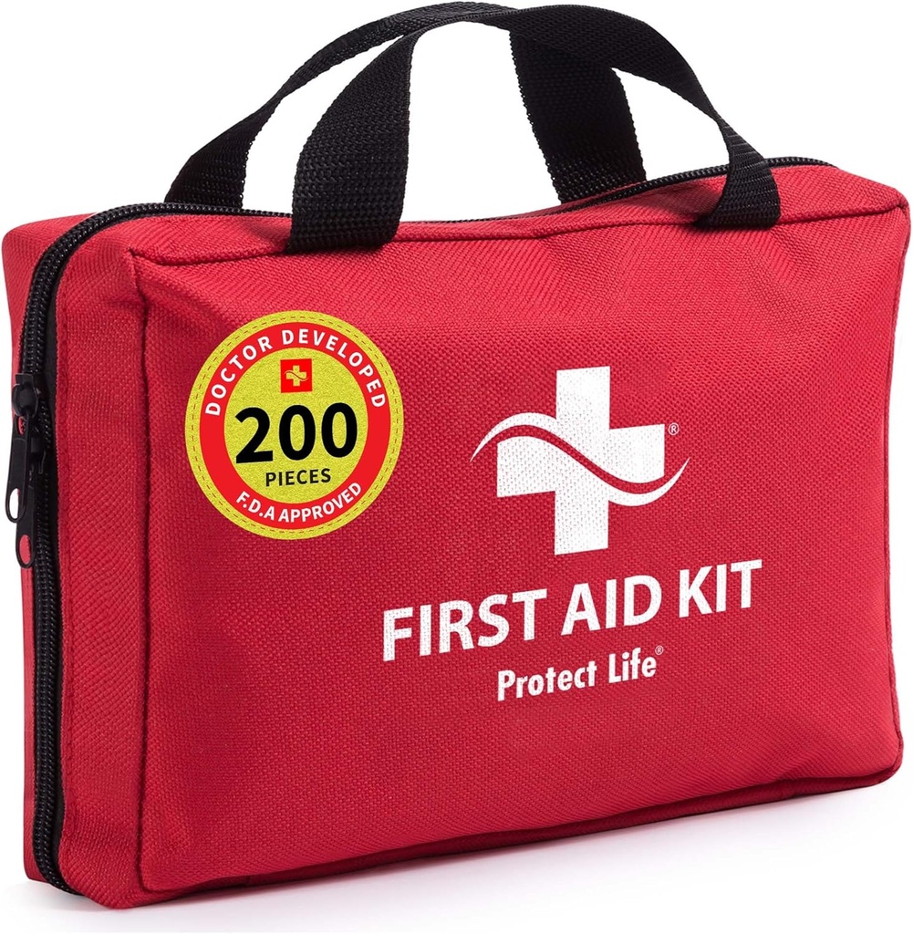 Life Business First Aid Kit, Emergency First Aid Kit for Office setting, Medical Kit Materials, First Aid Kits for Businesses, School & Commercial Use - 200 Adet