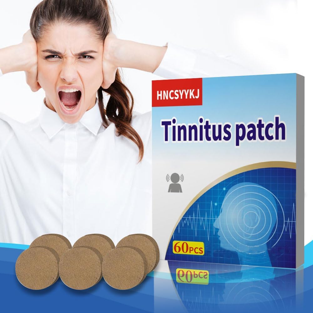 Ringing Ears Patches, 60Pcs Tinnitus Patches with Natural Herbal Formulation,Tinnitus Style Comfort & Gentle