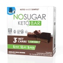 No Sugar Bar Zhong Snack, Fudge Brownie, 12 x 1.41oz Bars - Low Carb No Sugar Keto Snack Food with Keto Friendly Macros, 3g Net Carb, 9g Plant Based protein, 13g Health Fat, Sugar Free (0g)