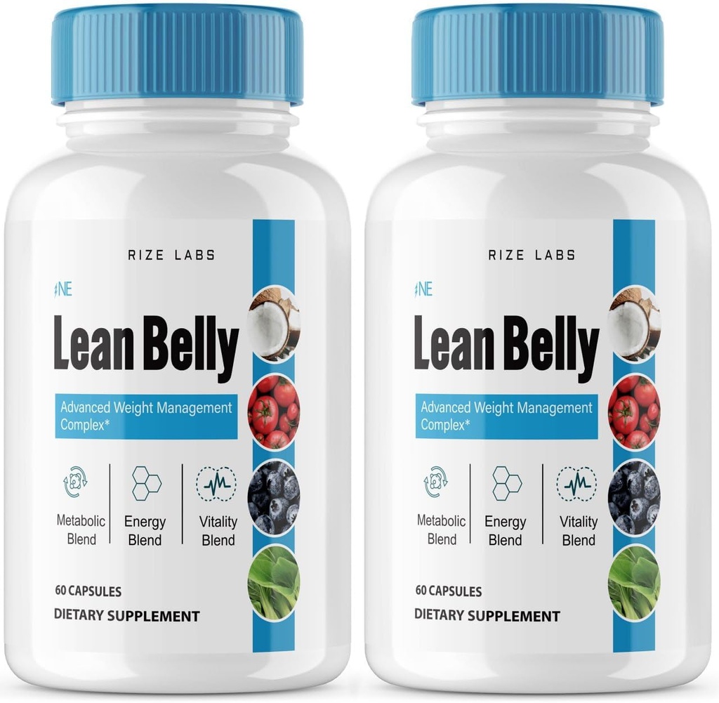 rize labs (Συσκευασία 2 Lean Bely Juice Powder Κάψουλες, Juice Formula Χάπια για Σύνθετη απώλεια βάρους, Superfood Supplement to Cleanse and Detox, Reviews (120 Κάψουλες)