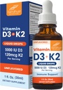 Sandhu'nun Yetişkinler için D3 K2 Drops | 5000 IU D3 Sıvı, 120 C2 Supplement 1 Fl Oz (Pack of 1) | D3K2 Supports Superior Abpole, Enerji, Immune, Kas Health for Men & Women