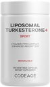 Kodaj Turkesterone Supplement, 4-Month Supply, Hydroxypropyl-LR-Cyclodextrin, Liposomal Delivery, Sports, Pre & Post-Workouts, Ajuga Turkestanica, Vegan, Gluten- Capsules