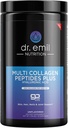 DR. EMIL NUTRITION Multi Collagen Peptides Peptides Powder - 20g μη αρωματισμένης σκόνης πρωτεΐνης κολλαγόνου με υαλουρονικό οξύ για τα μαλλιά, το δέρμα, τα νύχια και τις αρθρώσεις - 15 Σερβιέτες
