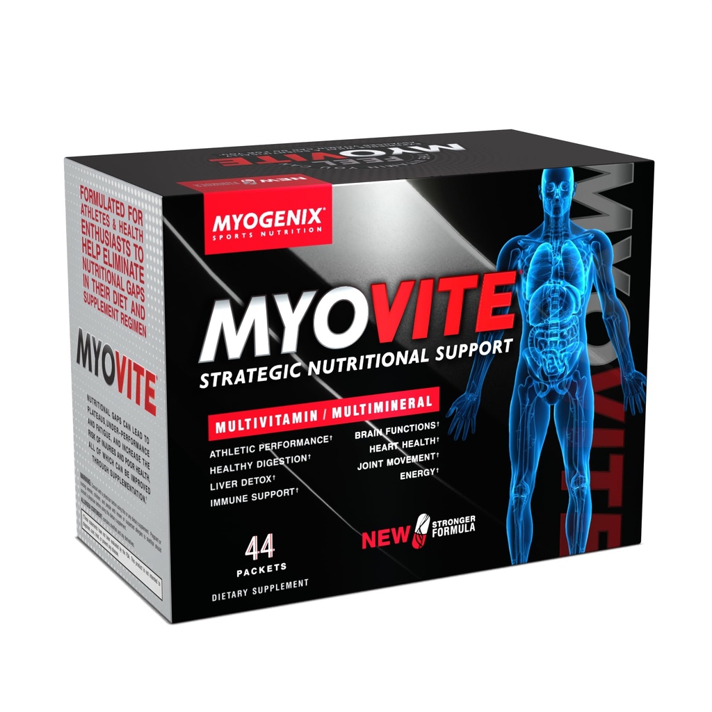 Myogenix Myovite Multivitamin – Daily Supplement – Sporcular için Tasarlanmış – Ortak, Kalp ve Digestive Health – Erkekler ve Kadınlar için Yüksek Performans Vitaminleri – 44 Paket