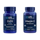 Επέκταση ζωής Super Ubiquinol CoQ10 60 Softgels και βιταμίνη C & Bio-Quercetin Φυτοσώματα 250 δισκία Δέσμη για την καρδιά, την κυτταρική ενέργεια, το ανοσοποιητικό και τη συνολική υποστήριξη της υγείας