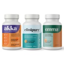 Emma Gut Health & Elimipure Gut Cleanse & Akka Liver Cleanse – 3in-1 Detox Sche for Digestive Balance, Regularity & Metabolism Support | Supports Waste Elimination & Microbiome Health