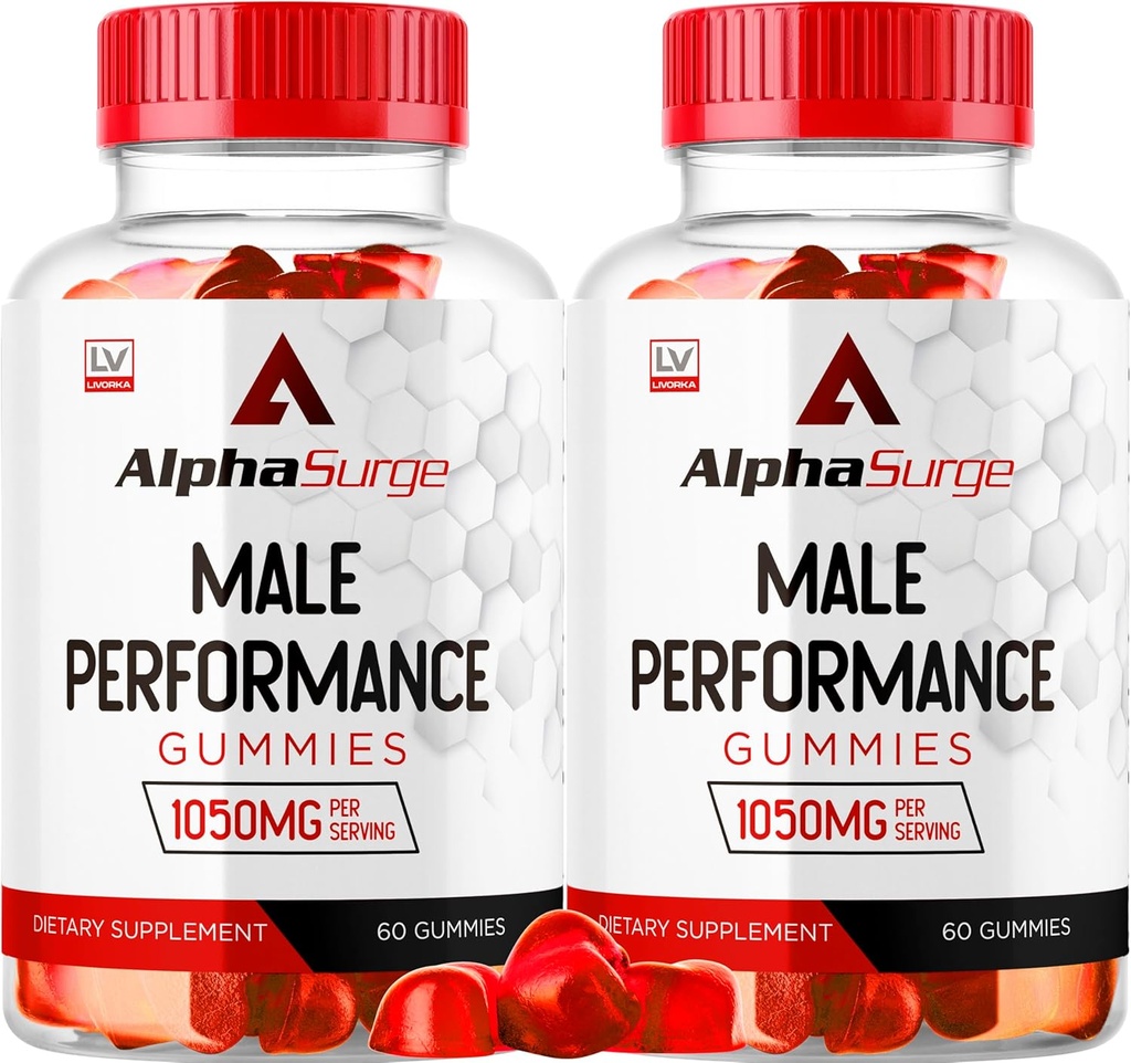 LIVORKA Alpha Surge for Men - Alpha Surge Gummies for Male, Alfa Surge Gummies 1050mg, Alpha Surge XL Gummie, Alphasurge Gummies, Alfa Surge Gummies, Alpha Sugre Male, 120 Gummies for 2 Month