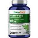 NusaPure Wormwood Capsules 2000 mg | Artemisia Annua Herb | 200 Count | Non-GMO & Vegan Supplement