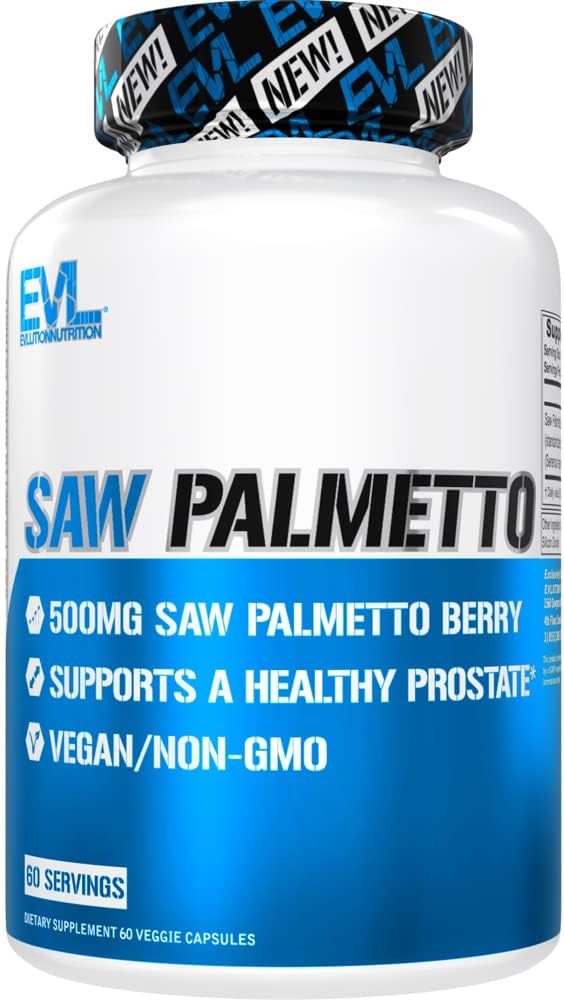 EVL Saw Palmetto erkekler için 500 mg - Saw Palmetto Boyut Fonksiyonlu ve Daha İyi Suçlama Kontrolü için Erkekler için Prostate Supplement - FB Blocker ve Tier Daha Hızlı Saç Büyüme Vitamini