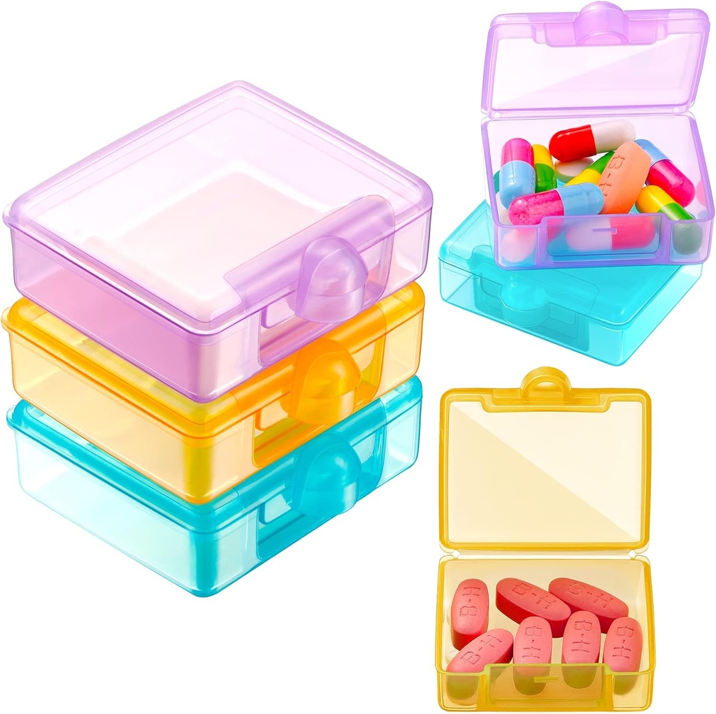 6 Πακέτα Pocket Tiny Pill περίπτωση ενιαία καθημερινή μικρή συσκευασία εμπορευματοκιβωτίων Travel Medicine Holder Χαριτωμένο Φορητό Personal Medicine Dispensers Οργανωτές για Purse Pills συμπληρώματα βιταμίνης (πορτοκαλί / πράσινο)