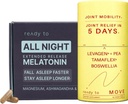 Ortak Relief & Sleep Set | Sleep & Joint Support with Melatonin, Ashwagandha, Tamaflex® Turmeric, and Pea | Restful Sleep & Joint Supplements Pack