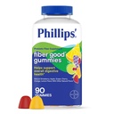 Phillips'in Fiber Good Gummies, Inulin ile Yetişkinler ve Çocuklar için Tamam, Meyve Lezzetli Günlük Gummies, 4g of Prebiyotik Fiber Per Service , 90 Kont