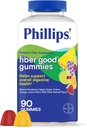 Phillips'in Fiber Good Gummies, Inulin ile Yetişkinler ve Çocuklar için Tamam, Meyve Lezzetli Günlük Gummies, 4g of Prebiyotik Fiber Per Service , 90 Kont
