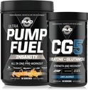 PMD Αθλητισμός Ultra Αντλία Fuel Insanity - Προ προπόνηση - Tropical Orange Mango (30 εξυπηρετούν) Αθλητισμός CG5 Premium Creatine και L-Glutamine σκόνη (60 εξυπηρετούν)