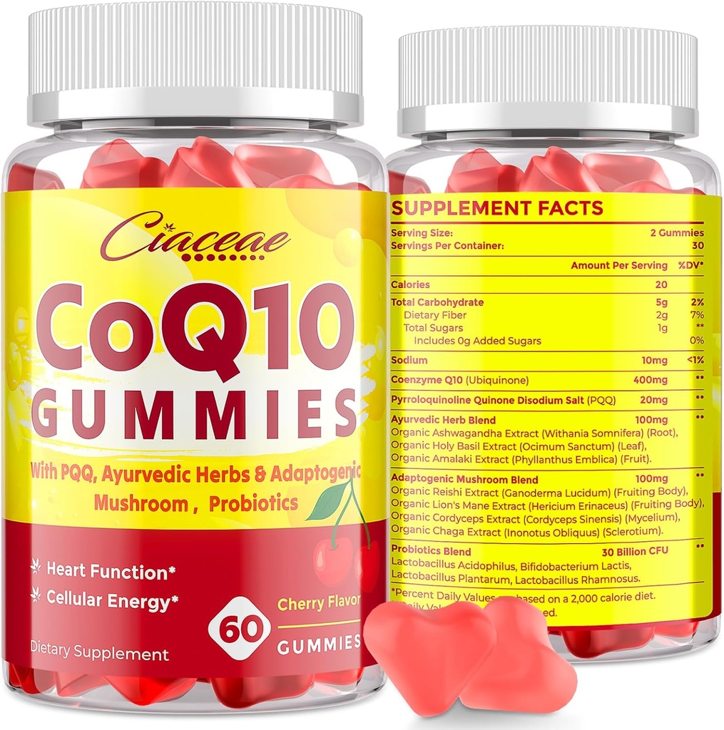 1 CoQ10 400 mg & PQ 20 mg Gummies