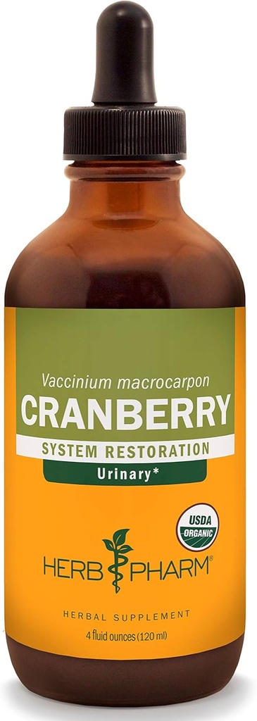 Herb Pharm, Urinary Tract Desteği için Organik Cranberry Sıvı Türlemeyi Onayladı - 4 Ounce