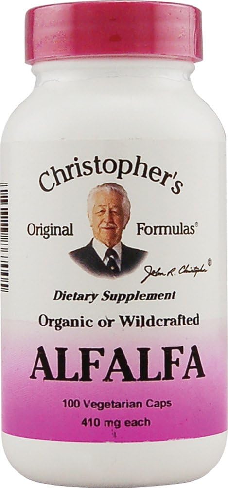 Christopher's Alfalfa - 410 mg - 100 κάψουλες χορτοφάγων