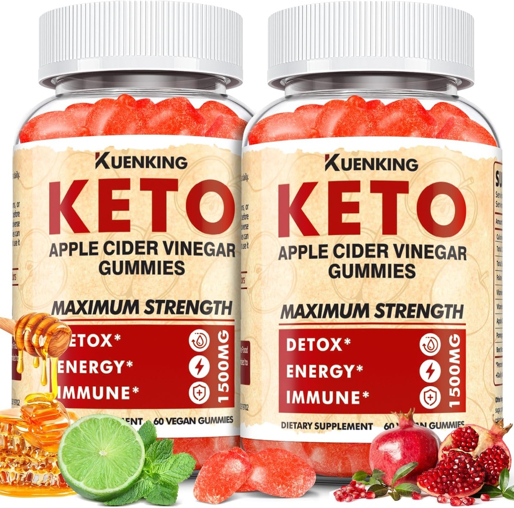 Keto ACV Gummies – Apple Cider Vinegar with Mother, Metabolism Support – B6 & B12 – Vegan, Non-GMO – Supports Daily Wellness – 120 Kont