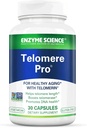 Enzyme Science Telomere Pro | Destek Hücre Sağlığı, Enerji Üretimi ve Sağlıklı Ağlama | Vitamin D3, Rhodiola ve Astragalus | Doğal Telomeraz Tamam, 30 Hizmet