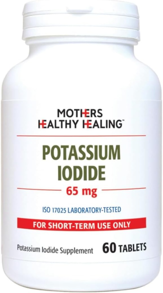 Potasyum Iodide Tablet Supplement (65 mg), KI Iodine Pills (60 Tablet) | YODO Naciente | Mothers Sağlıklı şifa