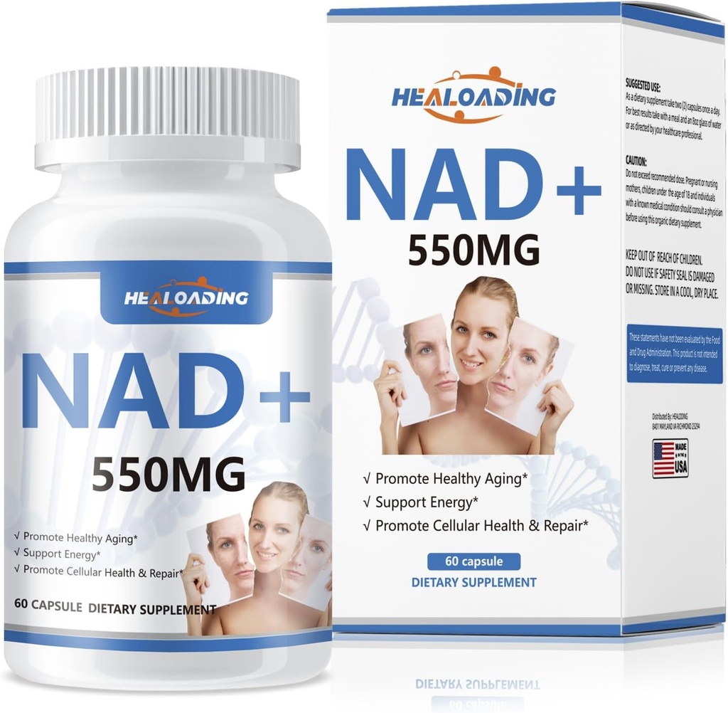Συμπλήρωμα NAD λιποσωμικό για γυναίκες: NAD+ Συμπλήρωμα με Resveratrol 550MG υποστήριξη Cellular Repair Support Ενέργεια και υγιή γήρανση