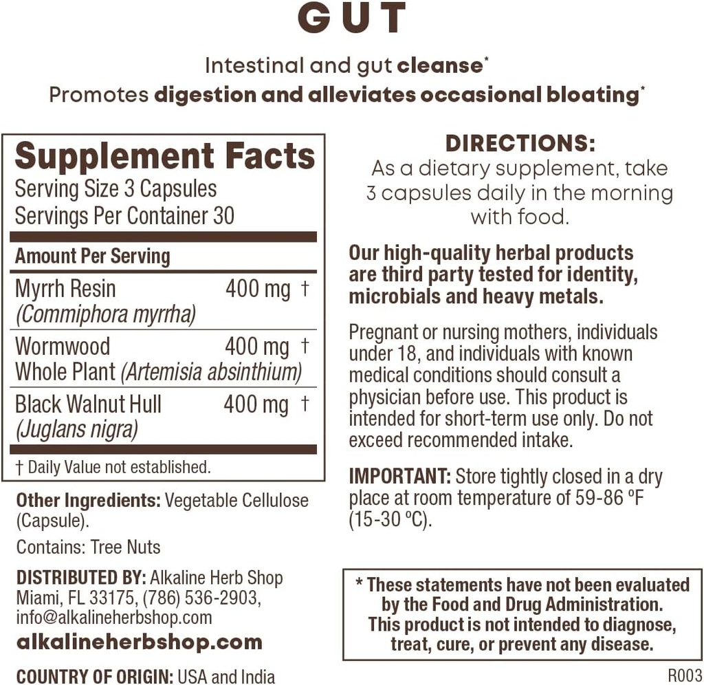 Herb Shop Gut Supplement 90 Capsules