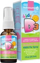 Nutrasumma Kids Vitamin D3 400 IU Spray Bubble Gum Flavor-1oz- Naturally High Absorption Rate Supports Bone Boosts Immune System Vitamin Supplement