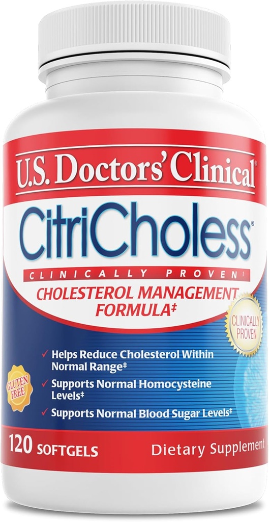U.S. Doktorlar Klinik CitriCholess® Klinik olarak Bergamonte Citrus Extract & Vitamin C ile Sağlıklı Cholesterol Seviyelerini Desteklemek için C vitamini - 2 Ay Supply)