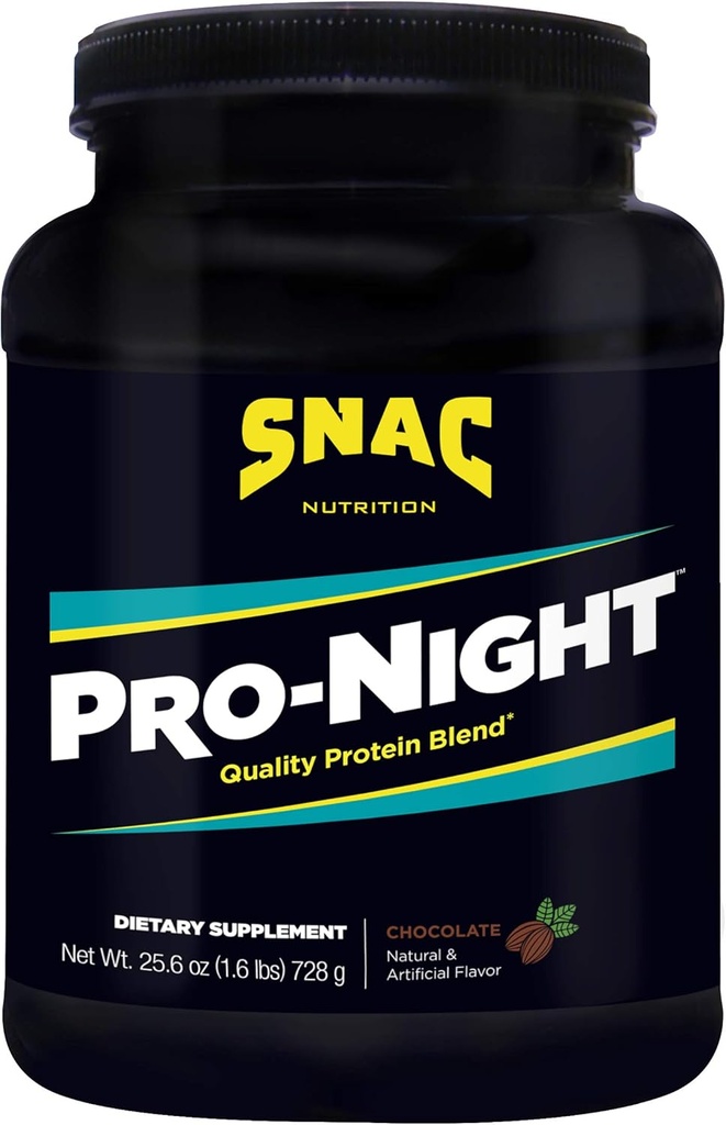 SNAC Pro-Night Quality protein Mix for Nighttime Muscle Recovery, Chocolate