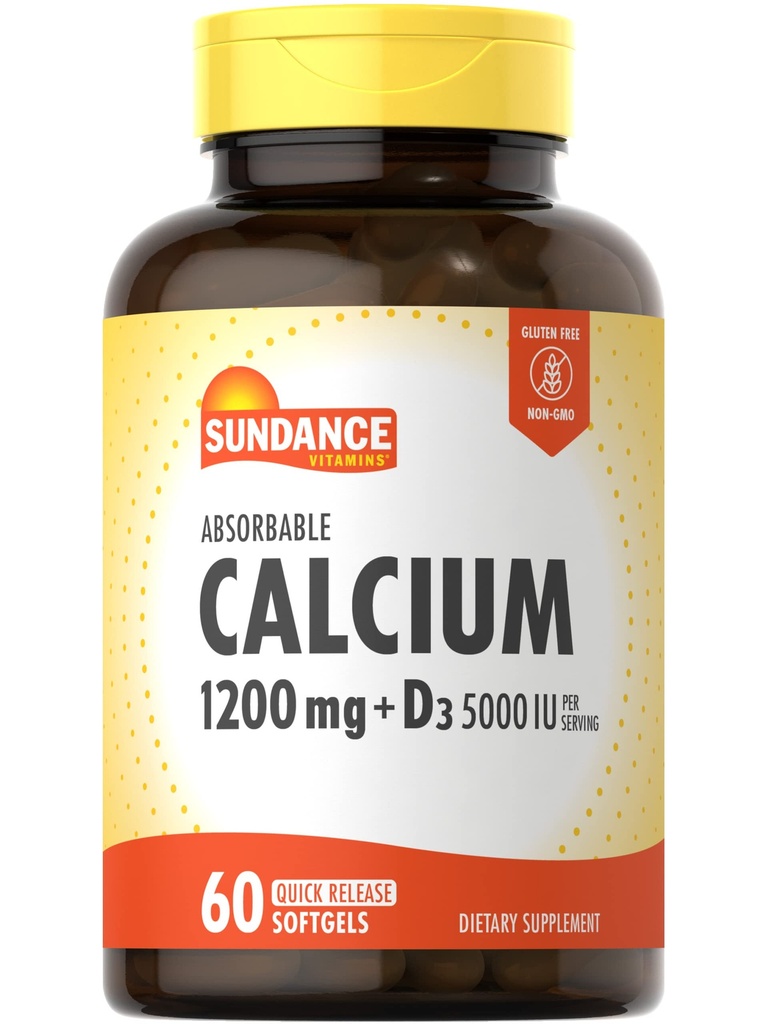 Sundancedis Vitamin D3 5000 IU | 60 Absorbable Softgels | Non-GMO & Gluten Free Supplement Supplement