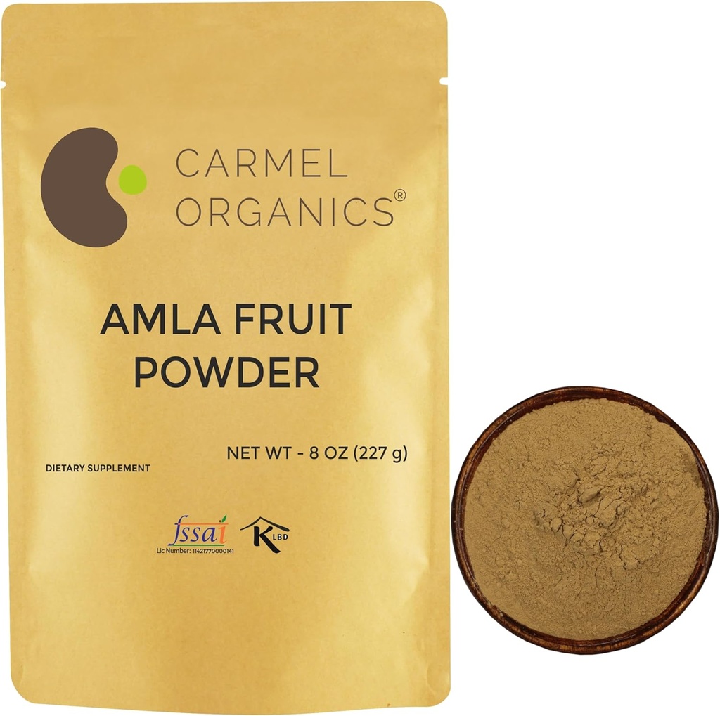 CARMEL ORGANICS Amla/Amlaki (Emblica officinalis) Saç Bakımı, Skin ve Wellness | Doğal, GMO | No ekpreservatives